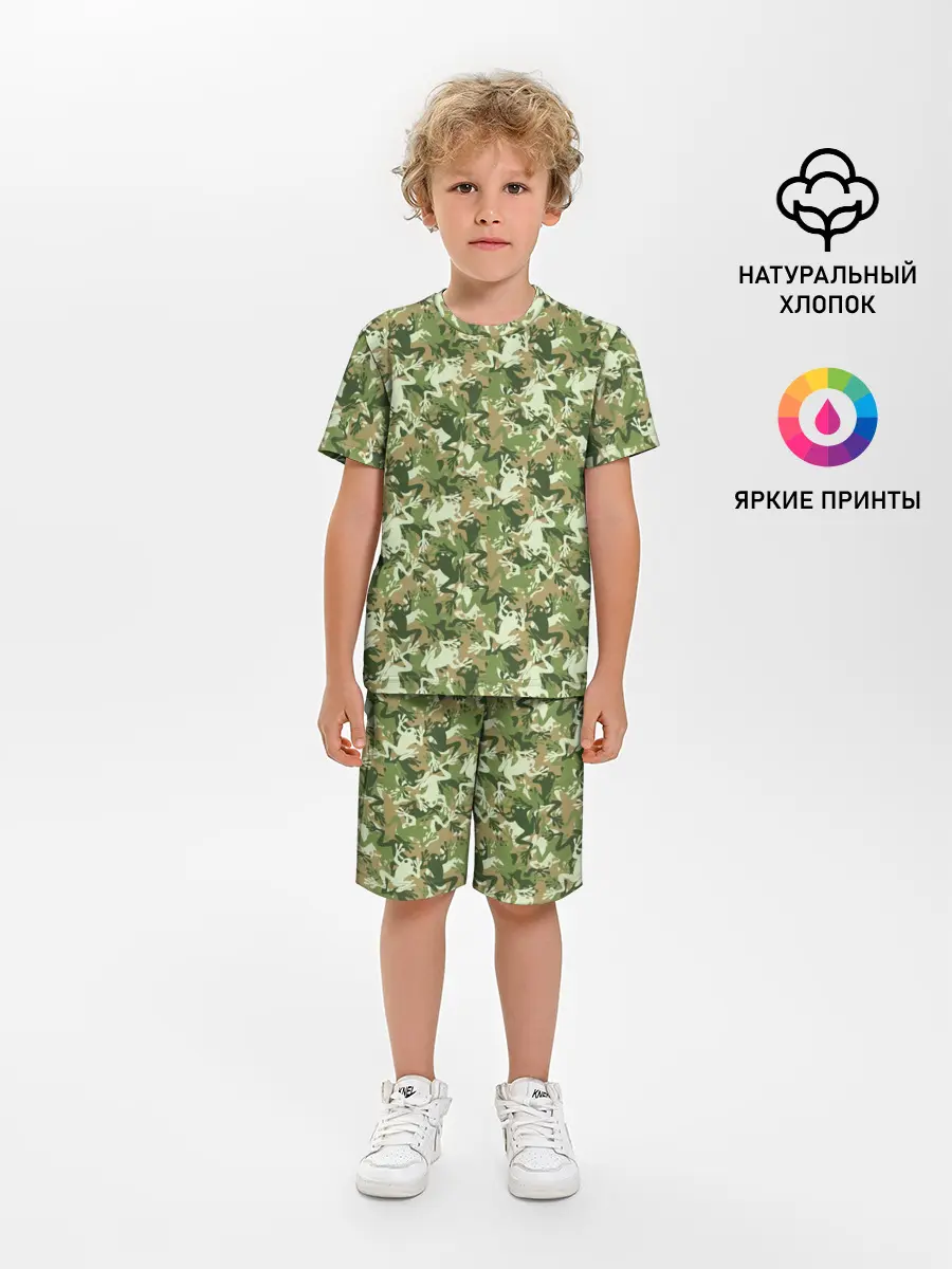Детская пижама с шортами / Лягушки