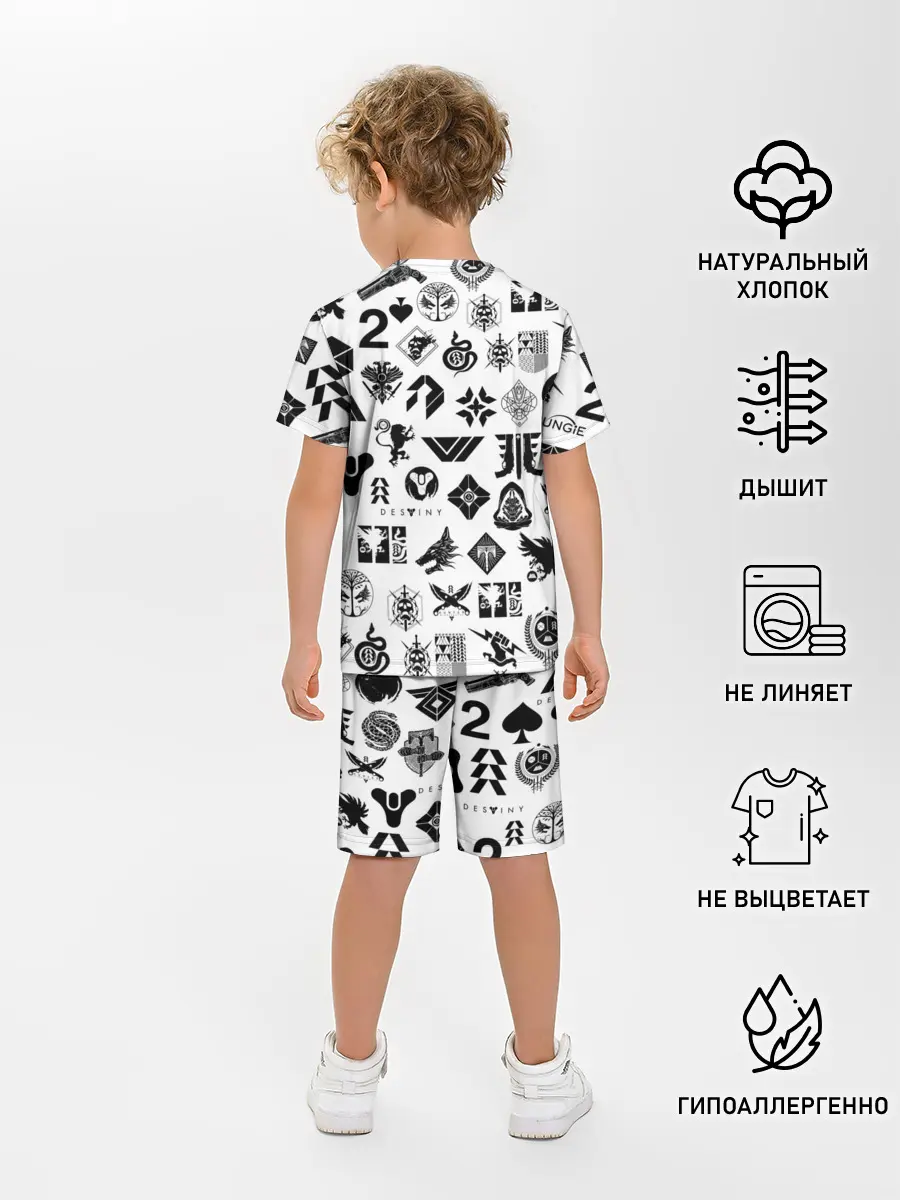 Детская пижама с шортами / DESTINY 2 LOGO PATTERN / ДЕСТИНИ