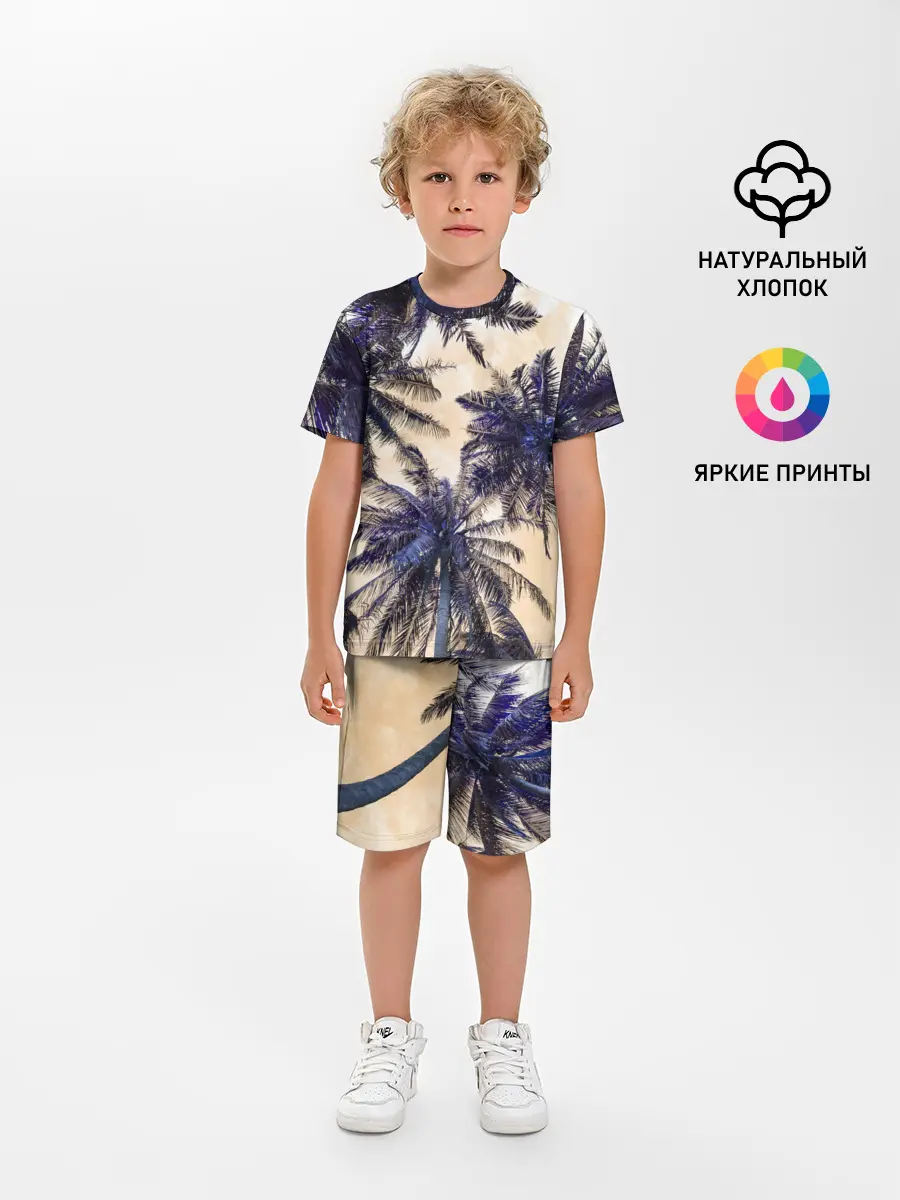 Детская пижама с шортами / Тропики