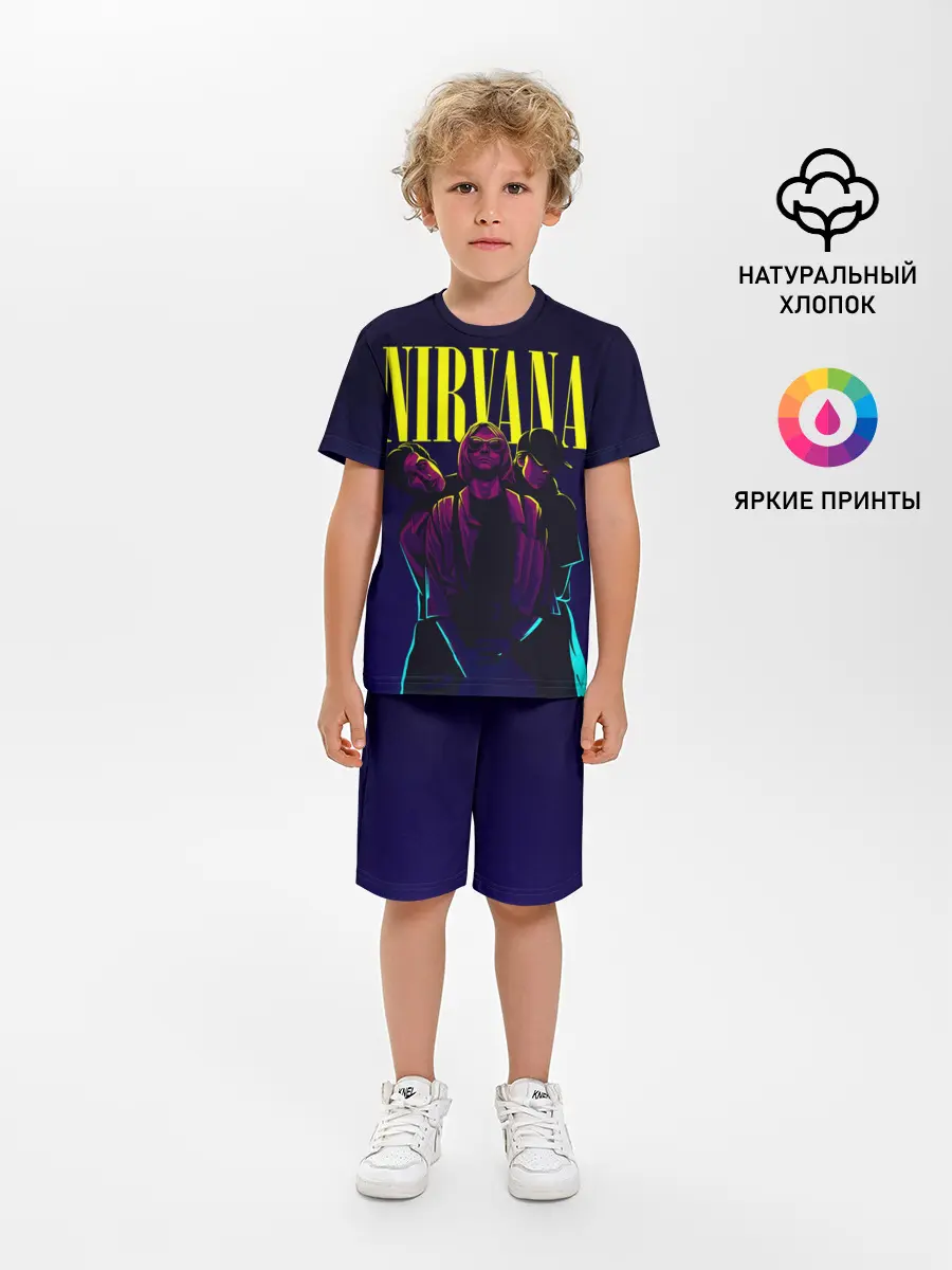 Детская пижама с шортами / Nirvana Neon