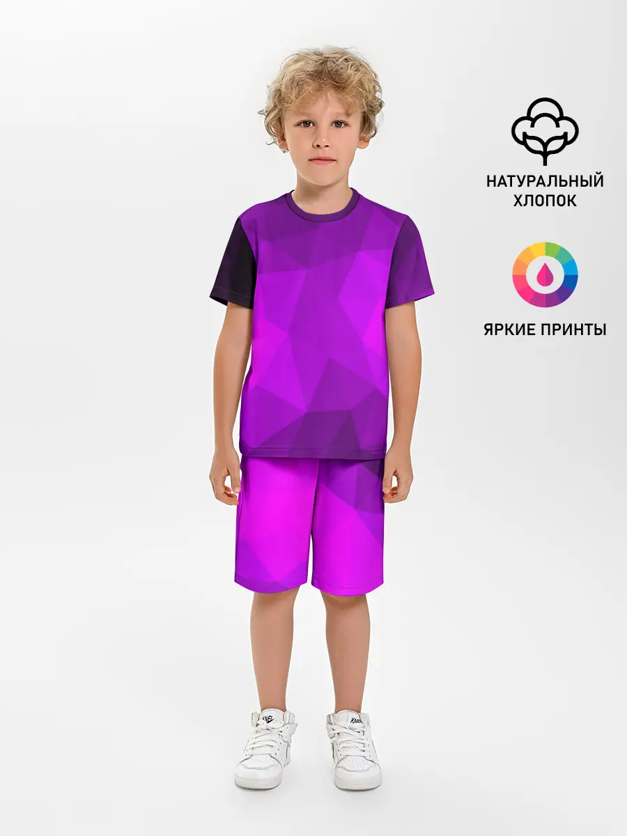 Детская пижама с шортами / НЕОНОВАЯ АБСТРАКЦИЯ