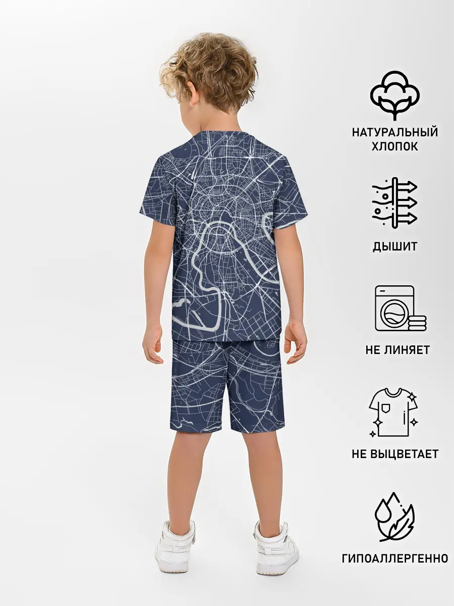 Детская пижама с шортами / Карта Москвы
