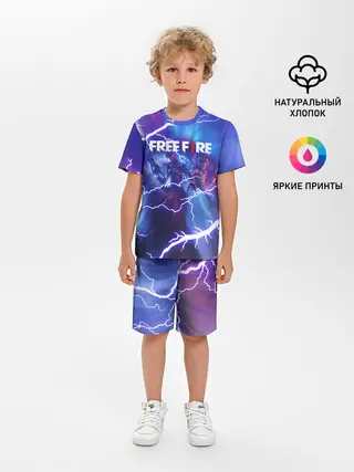 Детская пижама с шортами / FREEFIRE | КОРОЛЕВСКАЯ БИТВА