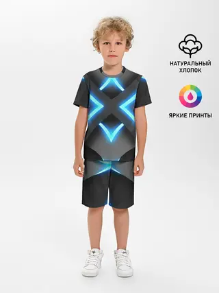 Детская пижама с шортами / НЕОНОВЫЕ СТРЕЛКИ 3D