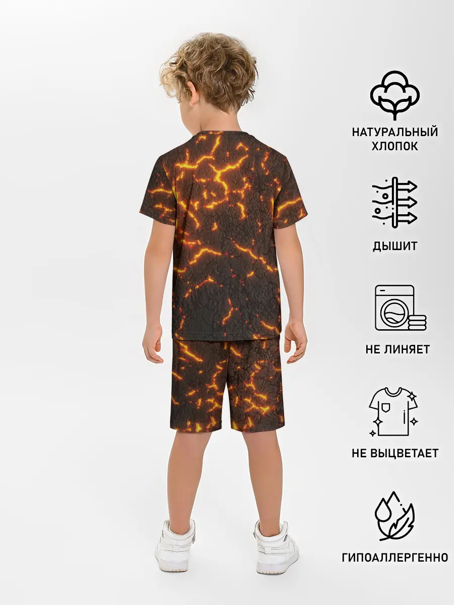 Детская пижама с шортами / Помпеи 3D