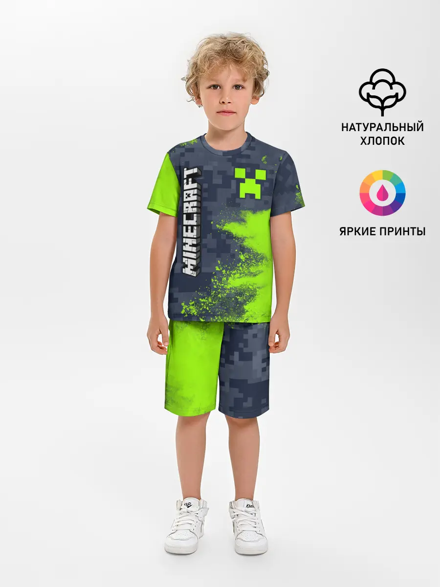 Детская пижама с шортами / MINECRAFT / МАЙНКРАФТ