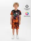 Детская пижама с шортами / Kimetsu no Yaiba в огне