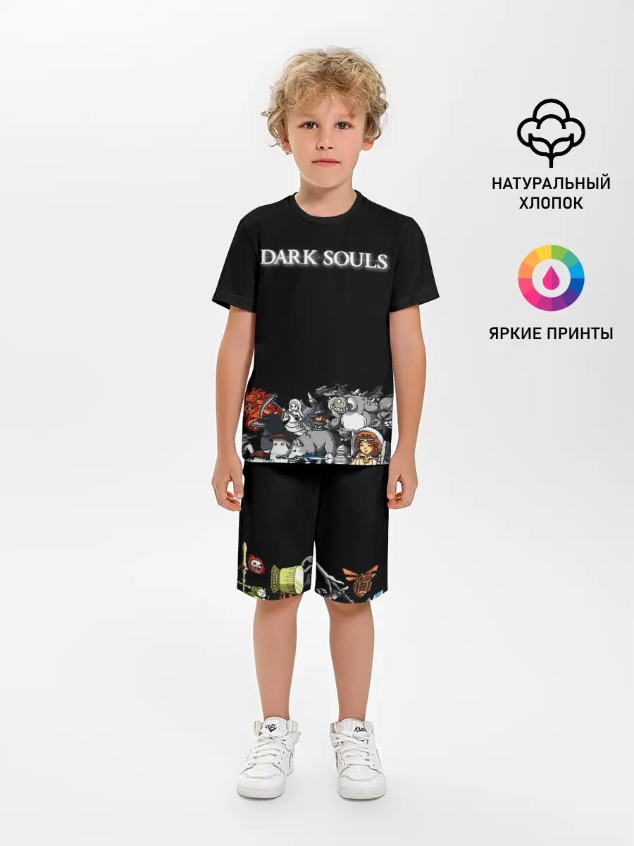Детская пижама с шортами / 8bit Dark Souls