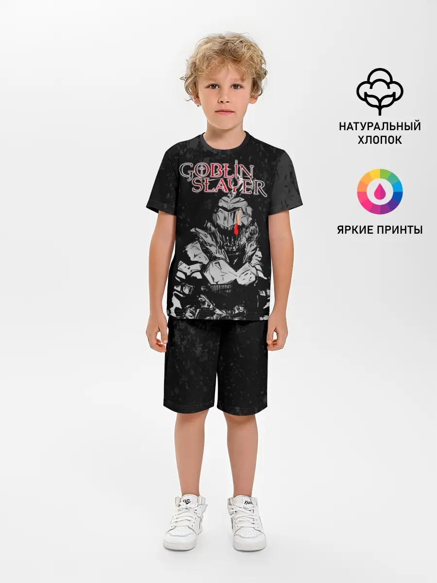 Детская пижама с шортами / Goblin Slayer black background