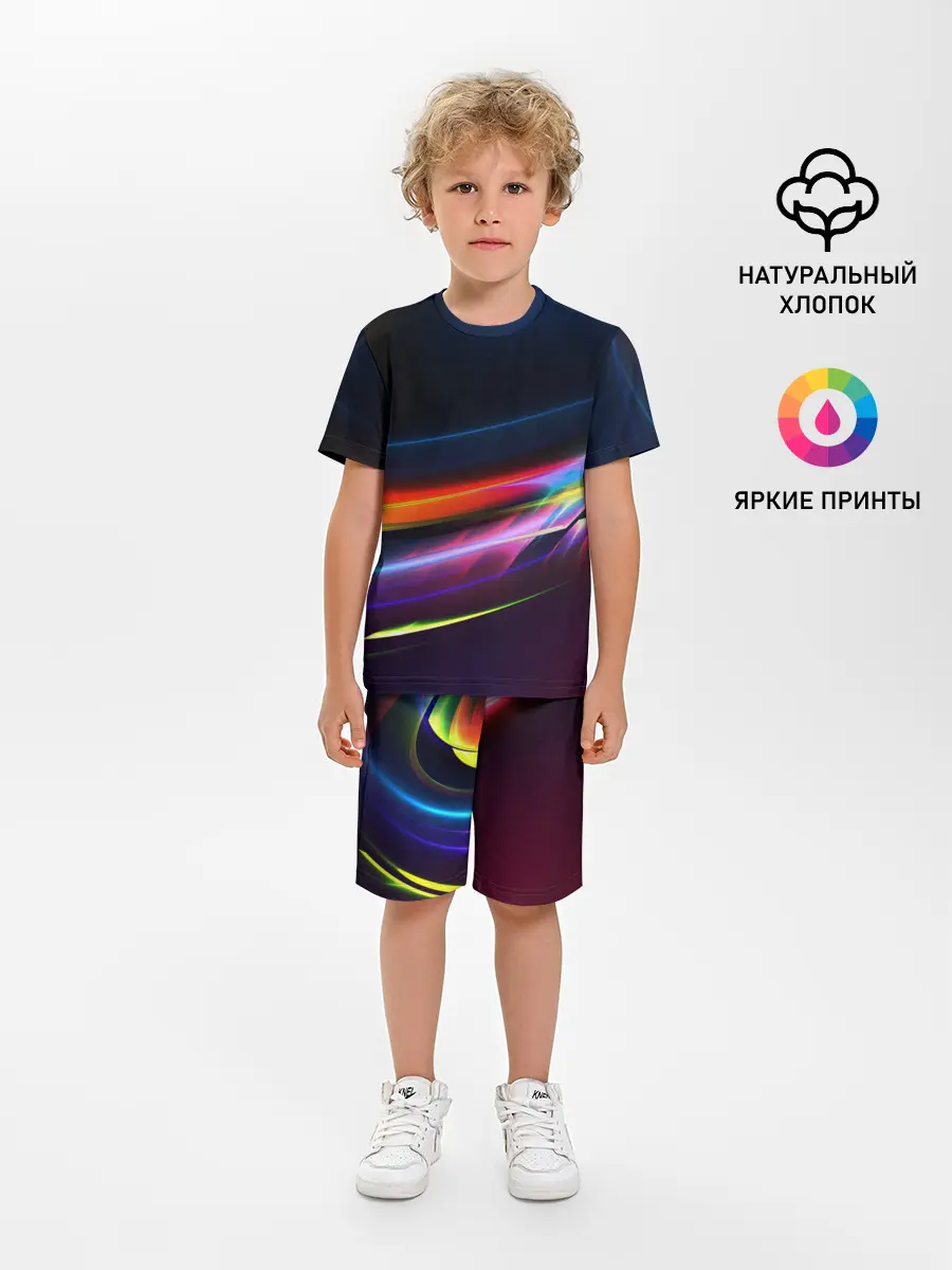 Детская пижама с шортами / NEON STRIPES