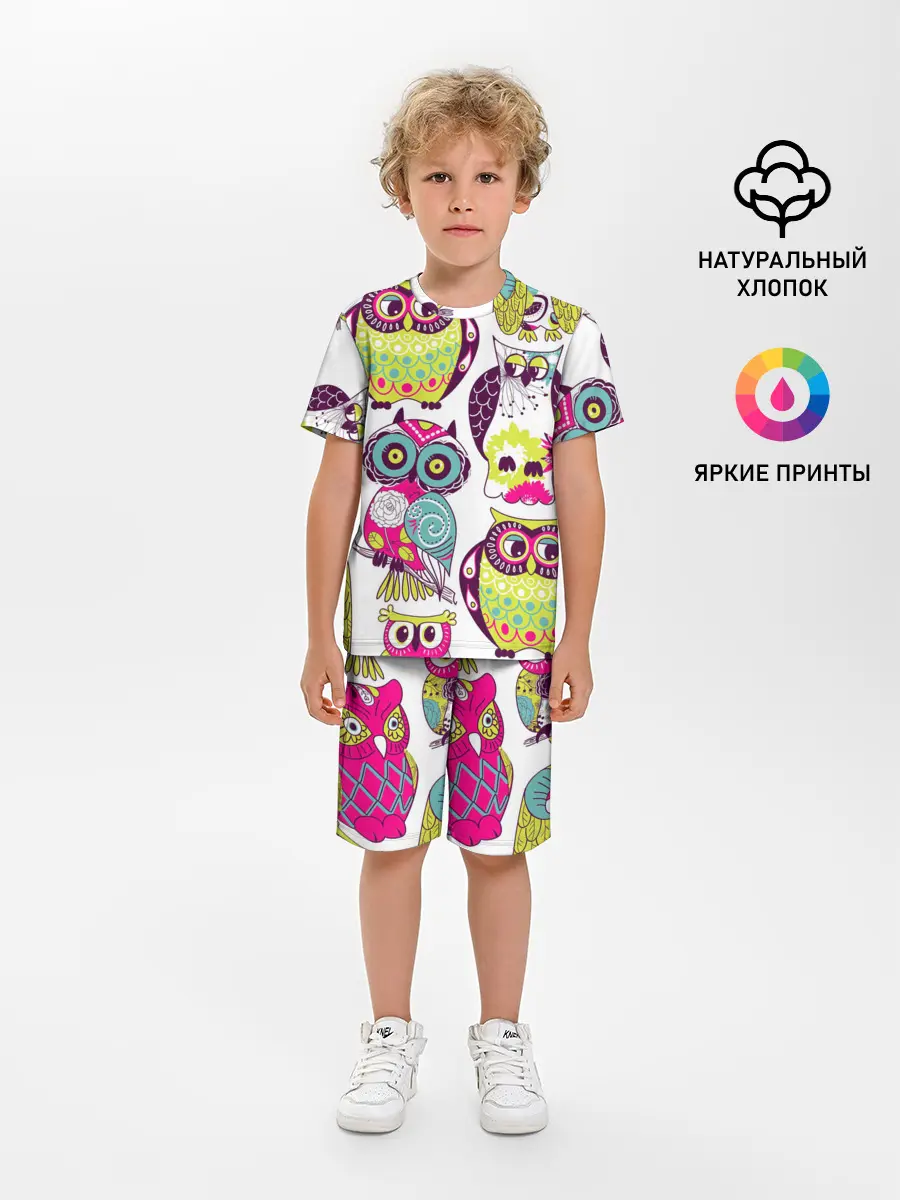 Детская пижама с шортами / МУДРЫЕ СОВЫ | WISE OWLS