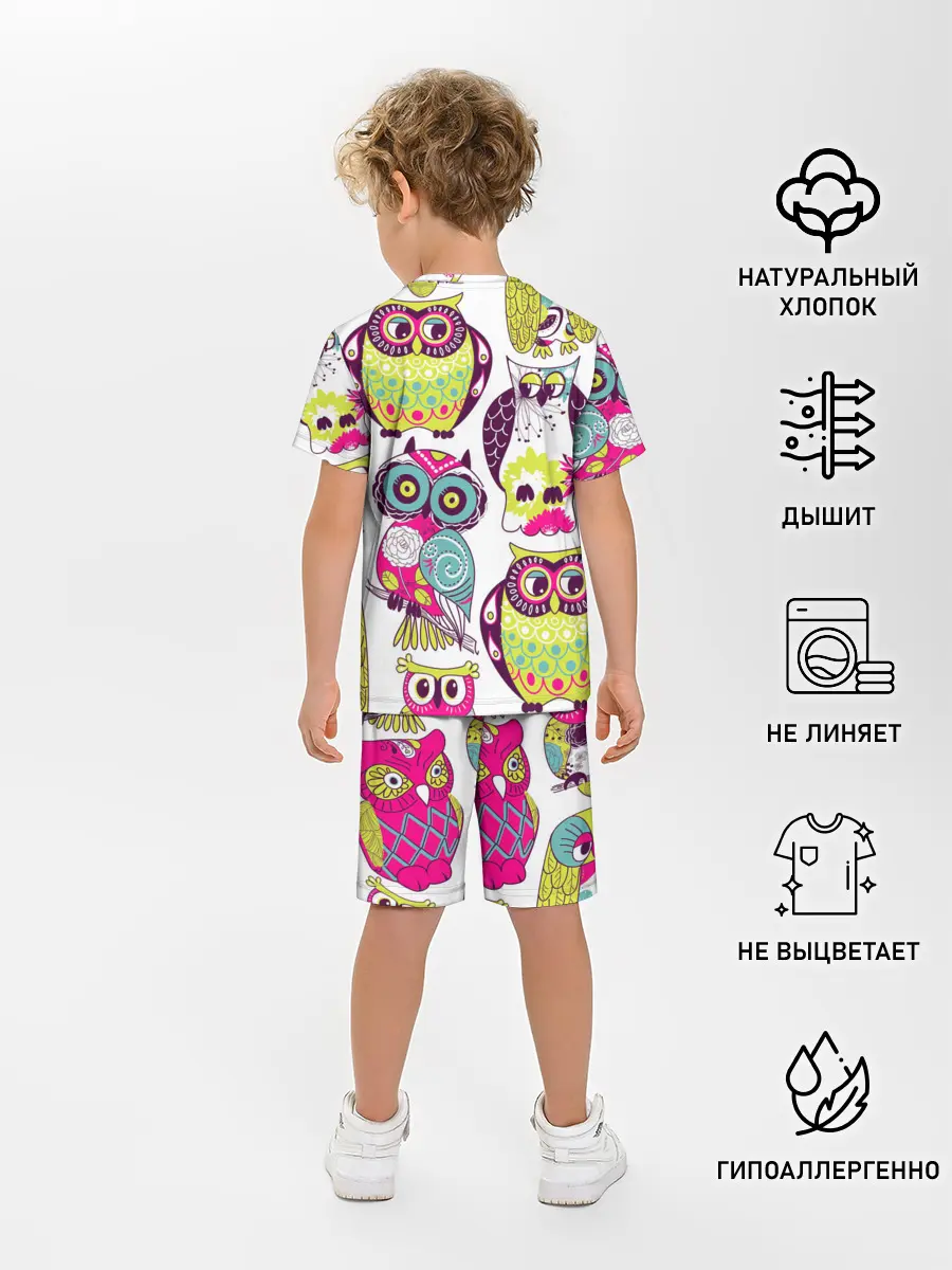 Детская пижама с шортами / МУДРЫЕ СОВЫ | WISE OWLS