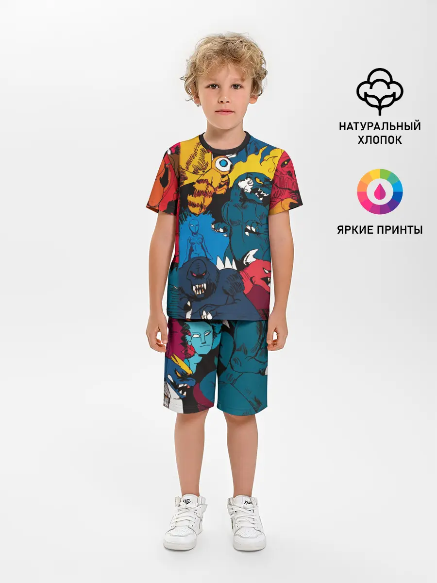 Детская пижама с шортами / Годзилла