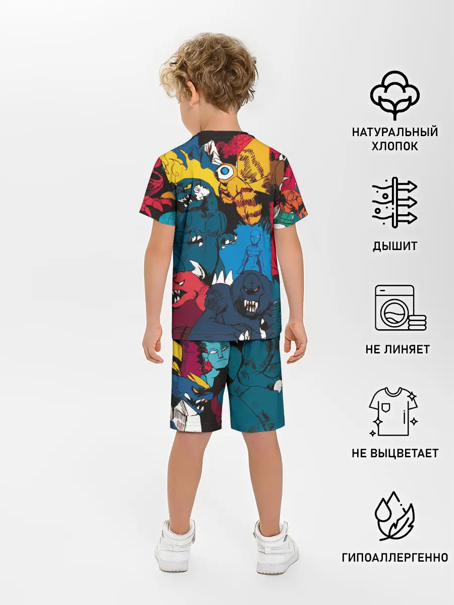 Детская пижама с шортами / Годзилла