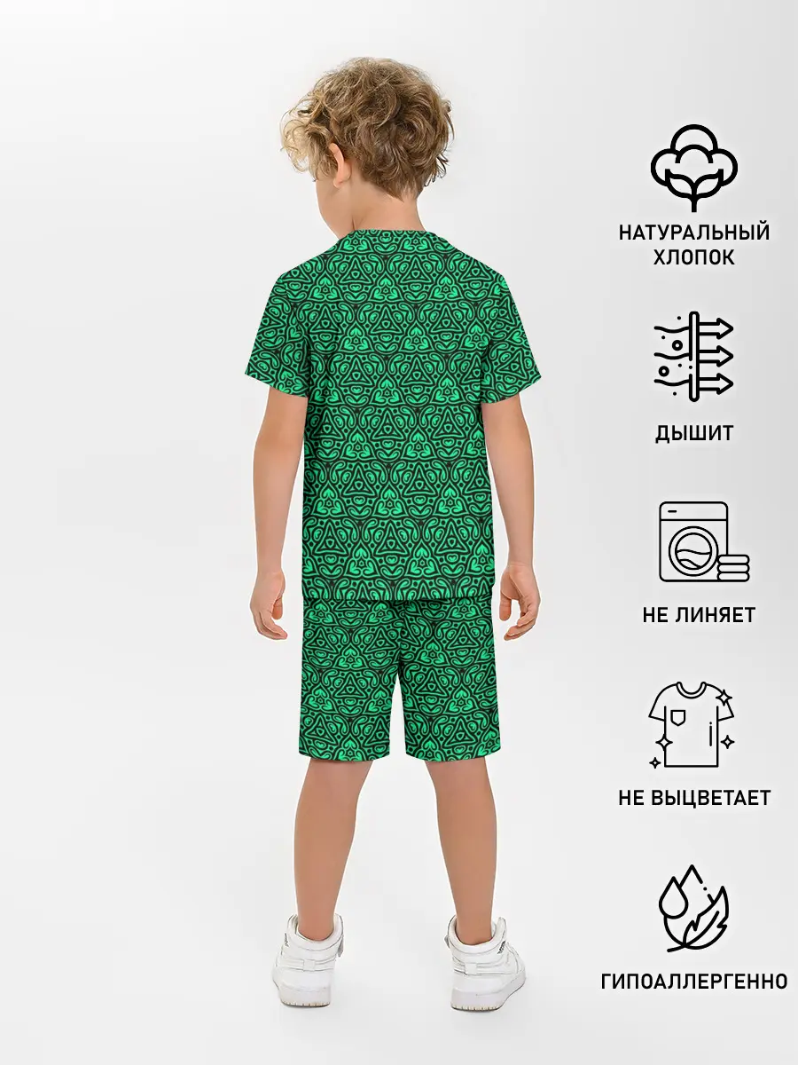 Детская пижама с шортами / Абстрактный узор Калейдоскоп