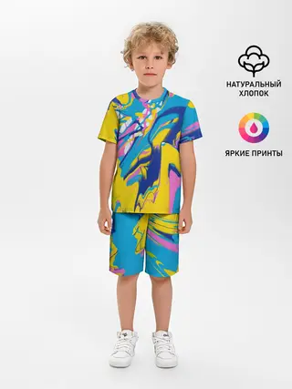 Детская пижама с шортами / Клякса