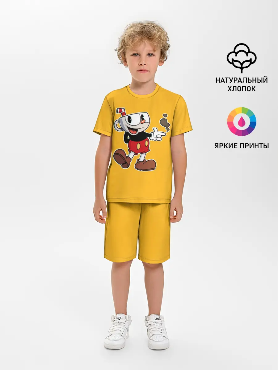 Детская пижама с шортами / CUPHEAD | КАПХЕД