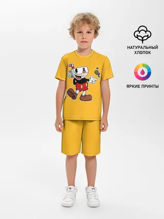 Детская пижама с шортами / CUPHEAD | КАПХЕД