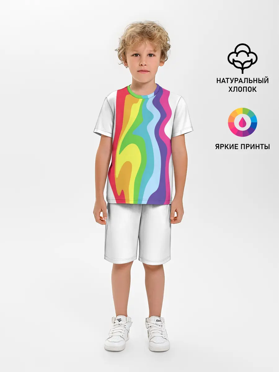 Детская пижама с шортами / Радуга
