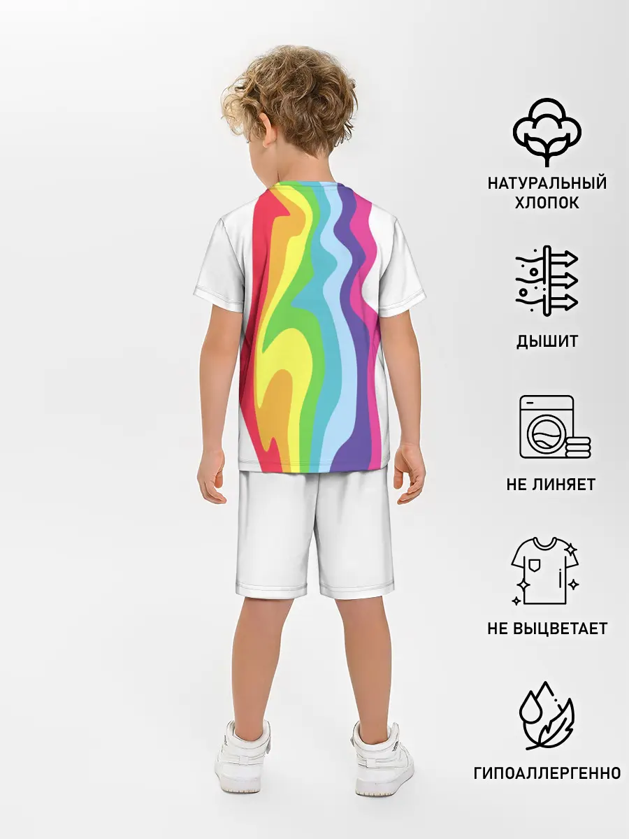 Детская пижама с шортами / Радуга