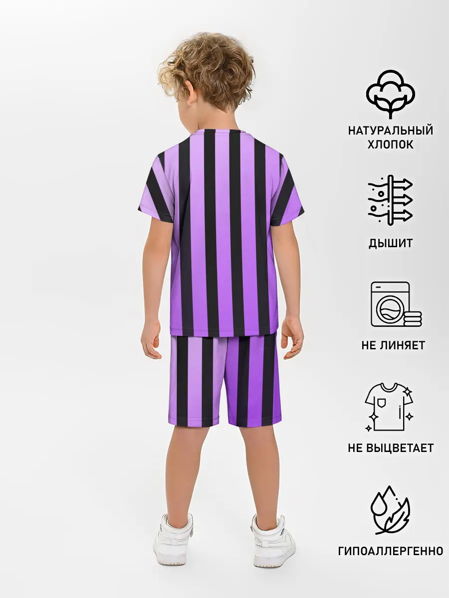 Детская пижама с шортами / Полосатость