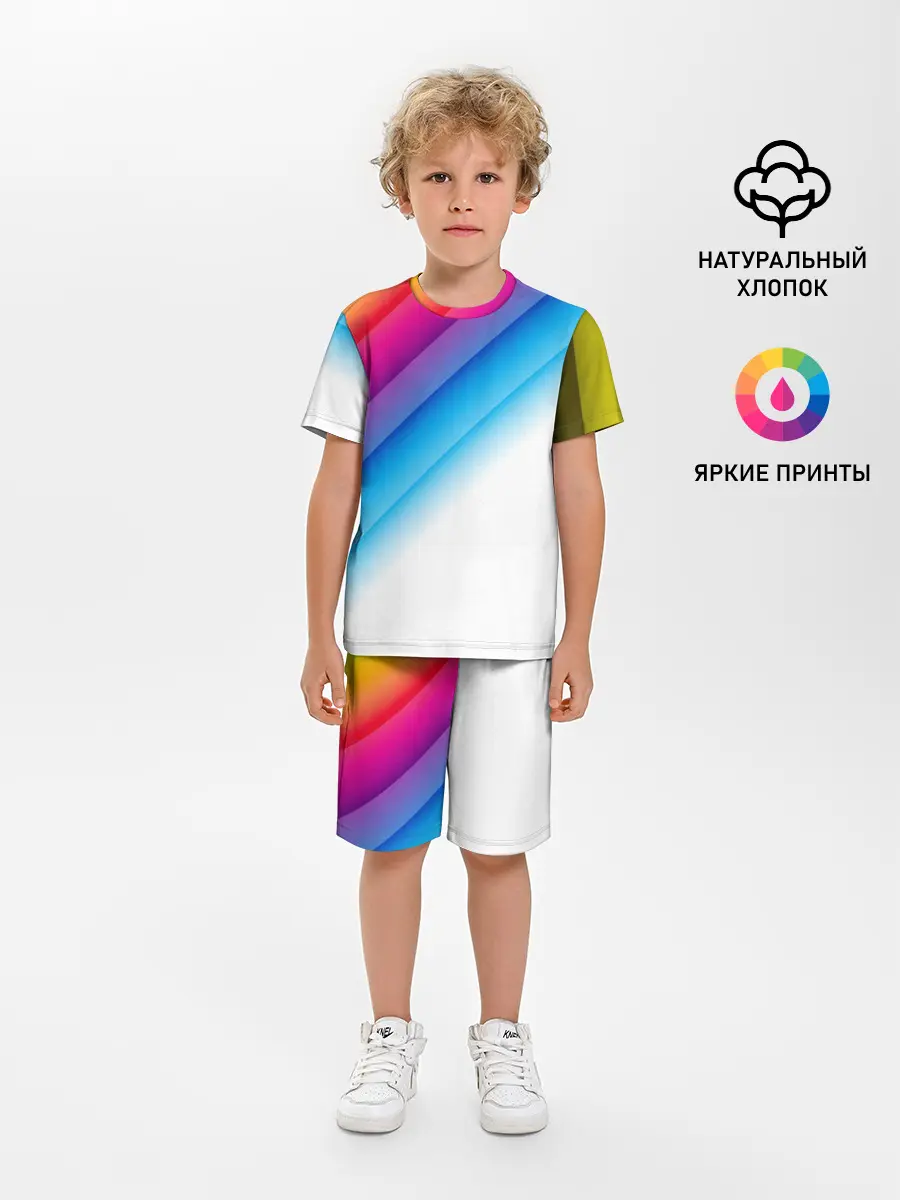 Детская пижама с шортами / РАДУЖНЫЕ ПОЛОСЫ | RAINBOW