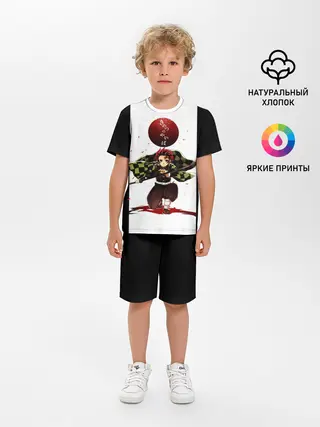 Детская пижама с шортами / Танджиро Камадо Kimetsu no Yaiba