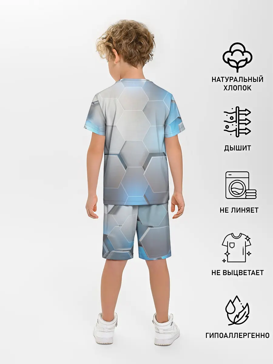 Детская пижама с шортами / 3D соты