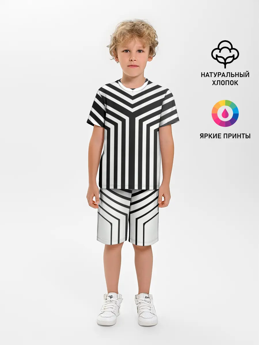 Детская пижама с шортами / Кибер Зебра
