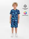 Детская пижама с шортами / Листья. Ночные тропики