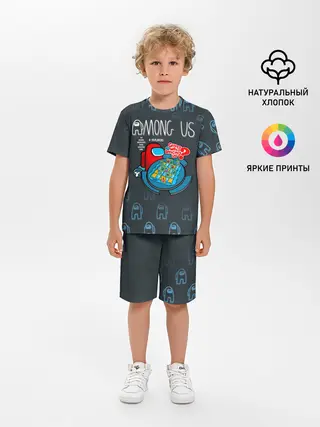 Детская пижама с шортами / Among Us
