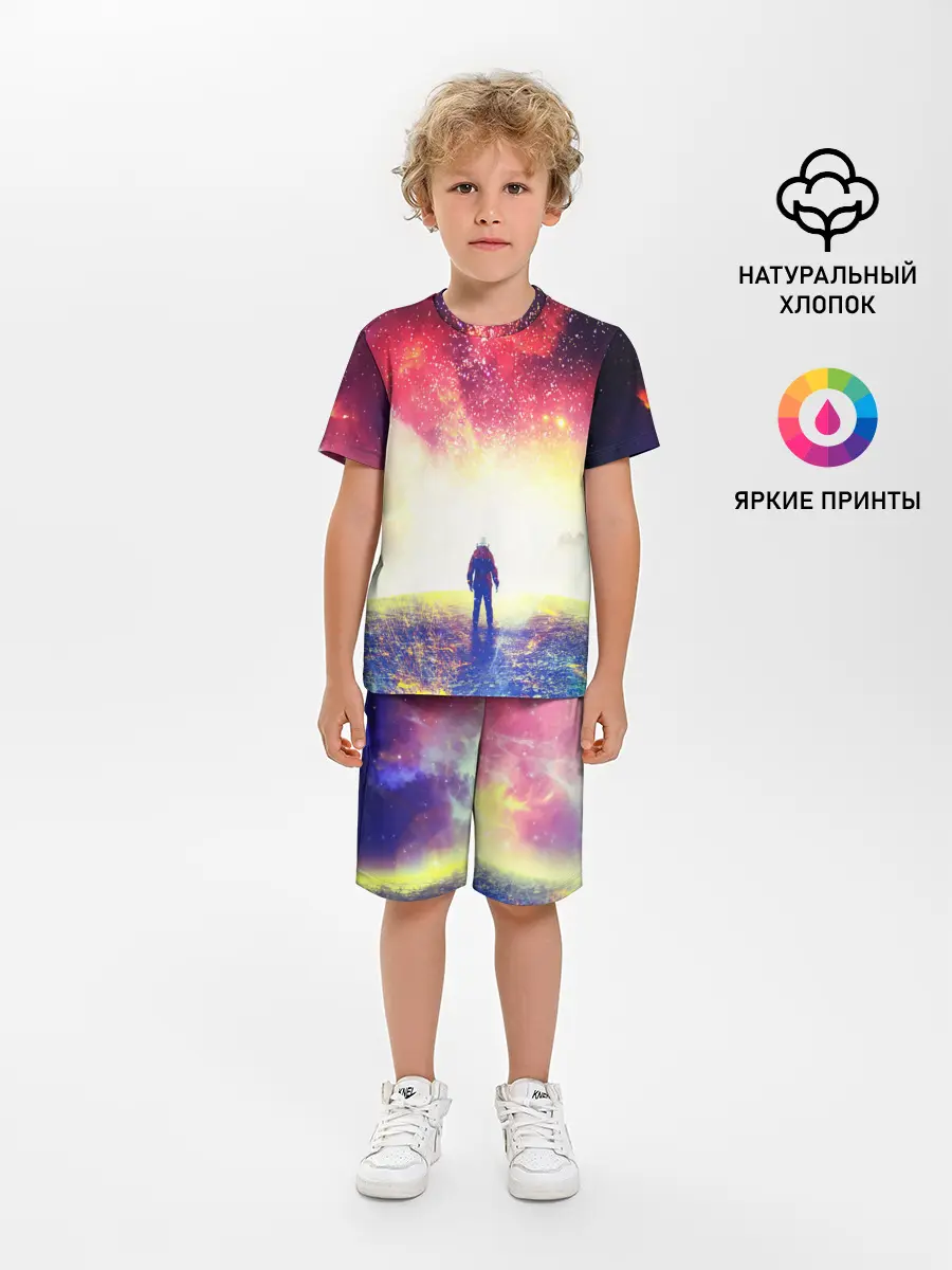Детская пижама с шортами / КОСМИЧЕСКИЙ АРТ