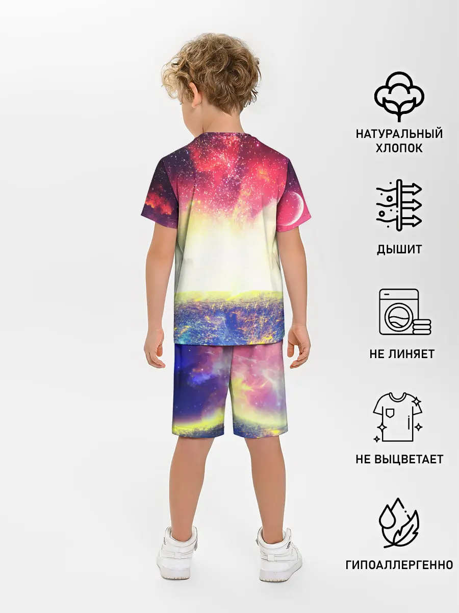 Детская пижама с шортами / КОСМИЧЕСКИЙ АРТ