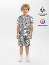 Детская пижама с шортами / Doodle граффити