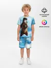 Детская пижама с шортами / Зимний мишка в реалиях 2020 г.