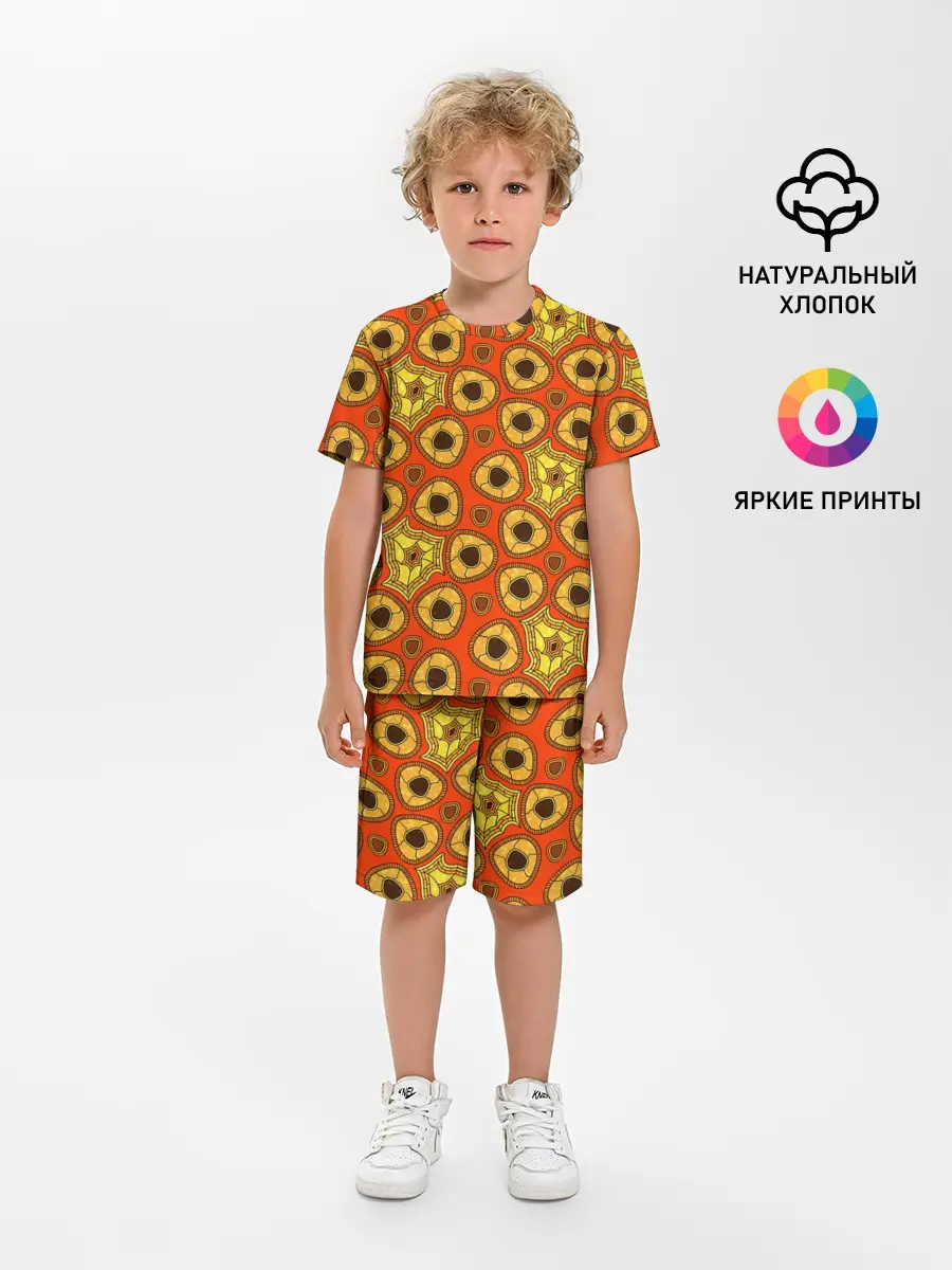 Детская пижама с шортами / Древний африканский узор