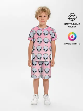 Детская пижама с шортами / Гламурные пришельцы