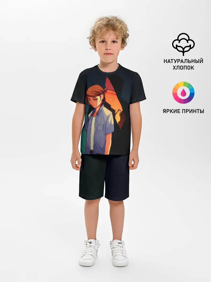 Детская пижама с шортами / Анимационные Элли и Джоел