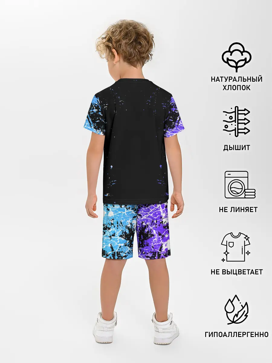 Детская пижама с шортами / OVERLORD | оверлорд neon | НЕОН