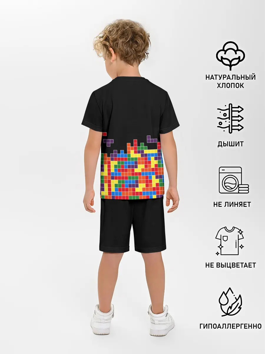 Детская пижама с шортами / ТЕТРИС