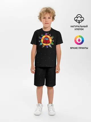 Детская пижама с шортами / Among Us