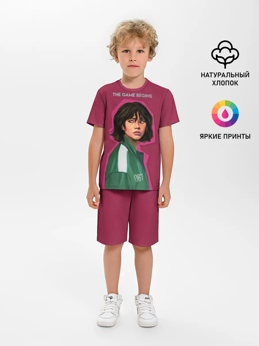 Детская пижама с шортами / Игрок Ojingeo geim.