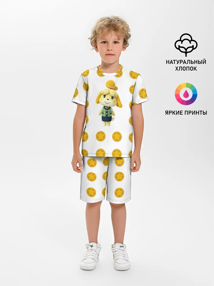 Детская пижама с шортами / Animal crossing - Isabelle