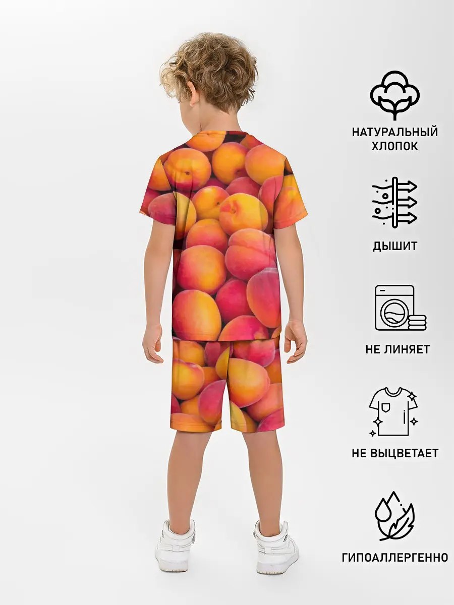 Детская пижама с шортами / Персики