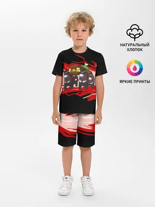 Детская пижама с шортами / Among us mem