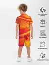 Детская пижама с шортами / ПЯТНО ЮПИТЕРА | ОРАНЖЕВЫЙ ГРАНЖ