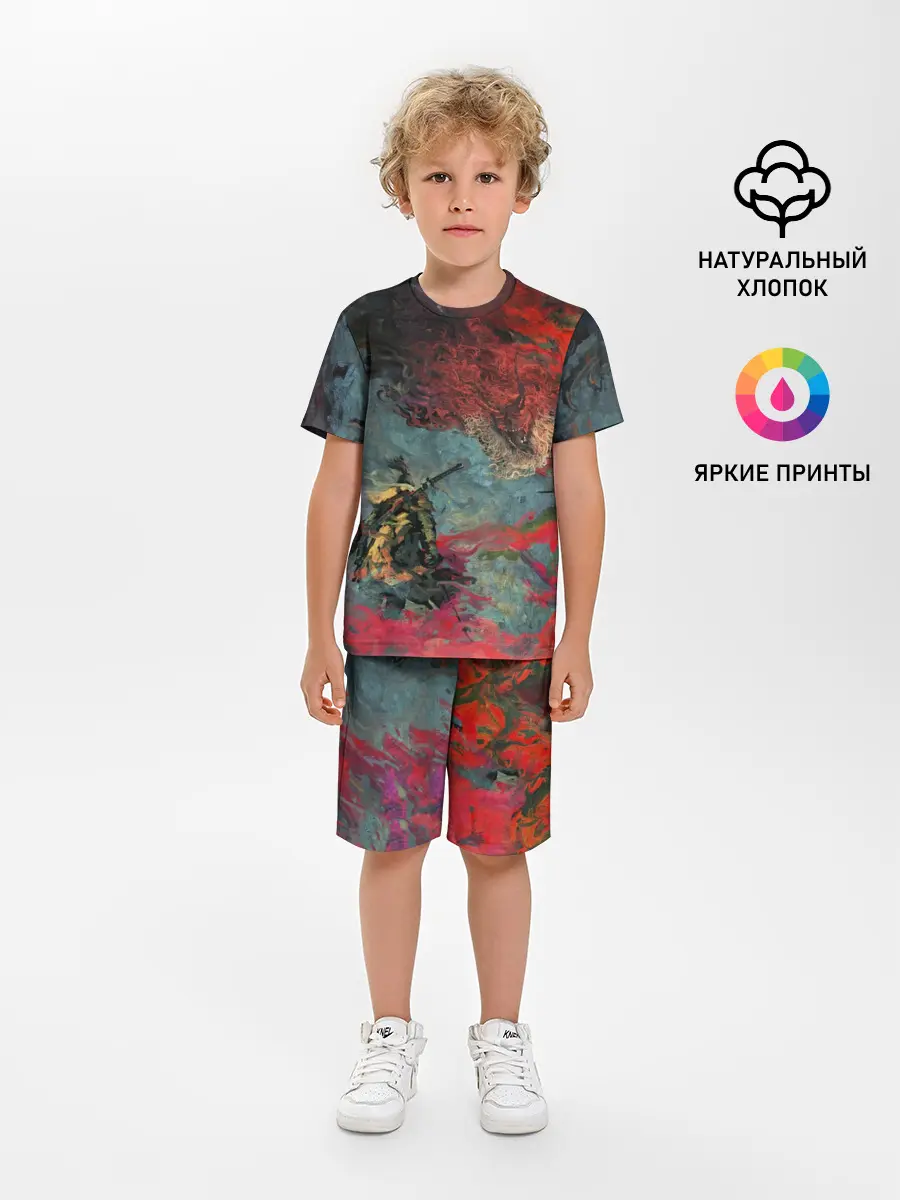 Детская пижама с шортами / Sekiro Самурай против дракона