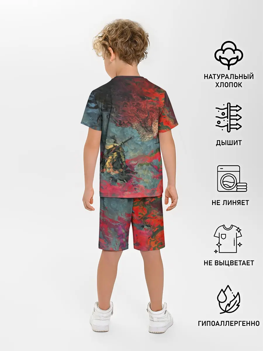 Детская пижама с шортами / Sekiro Самурай против дракона