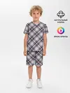 Детская пижама с шортами / Текстура в клетку