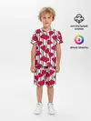 Детская пижама с шортами / Полосатый узор сердце